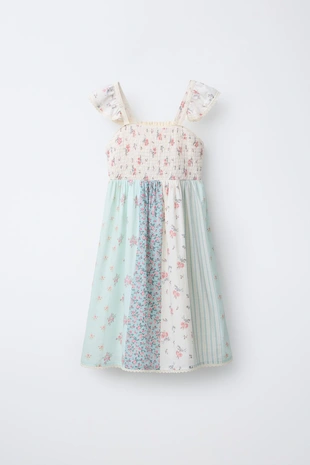 Платье пэчворк с кружевом- Заказать в России