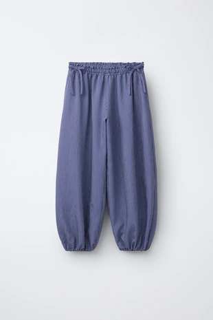 Брюки бомбачо в полоску с бантами- Заказать в России