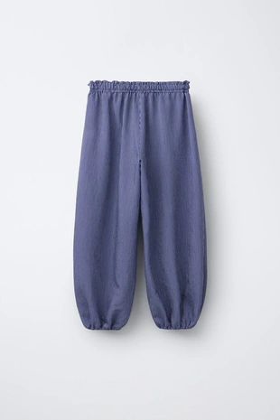 Брюки бомбачо в полоску с бантами- Заказать в России