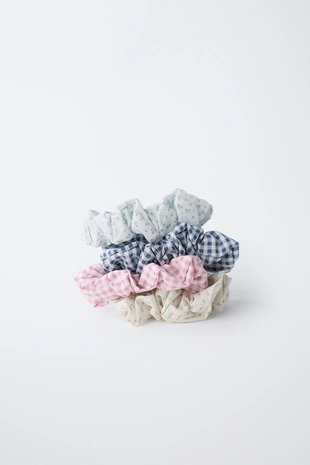 Набор из 4 резинок для волос в клетку виши- Заказать в России