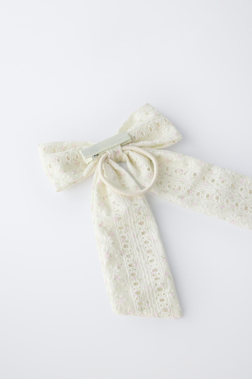 РЕЗИНКА ДЛЯ ВОЛОС С АЖУРНЫМ БАНТОМ