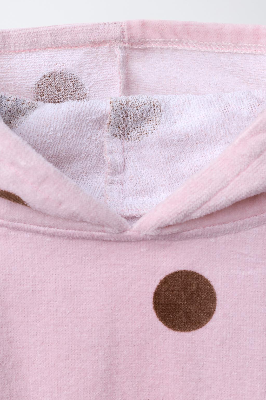 ПОЛОТЕНЦЕ-ПОНЧО В ГОРОШЕК