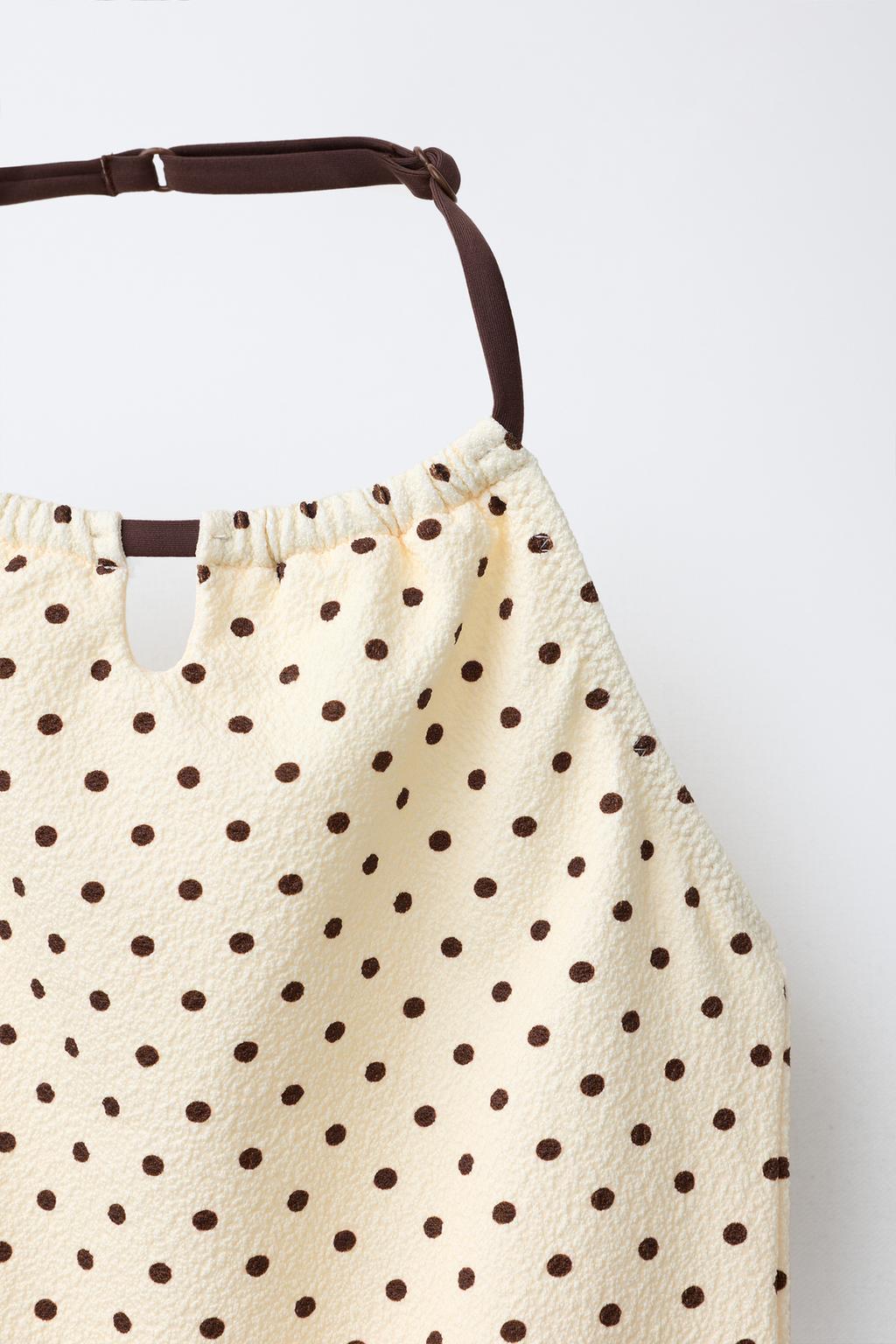 6-14 ЛЕТ/КУПАЛЬНИК С ГОРЛОВИНОЙ ХАЛТЕР В ГОРОШЕК