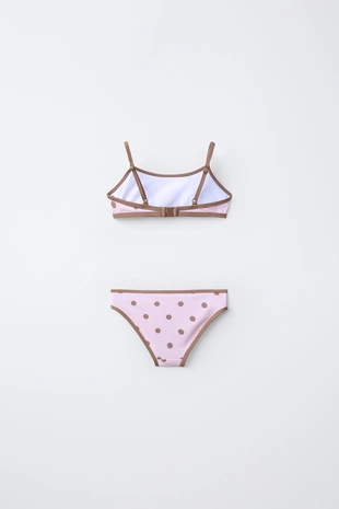 6-14 лет/ бикини в горошек с контрастными деталями- Заказать в России