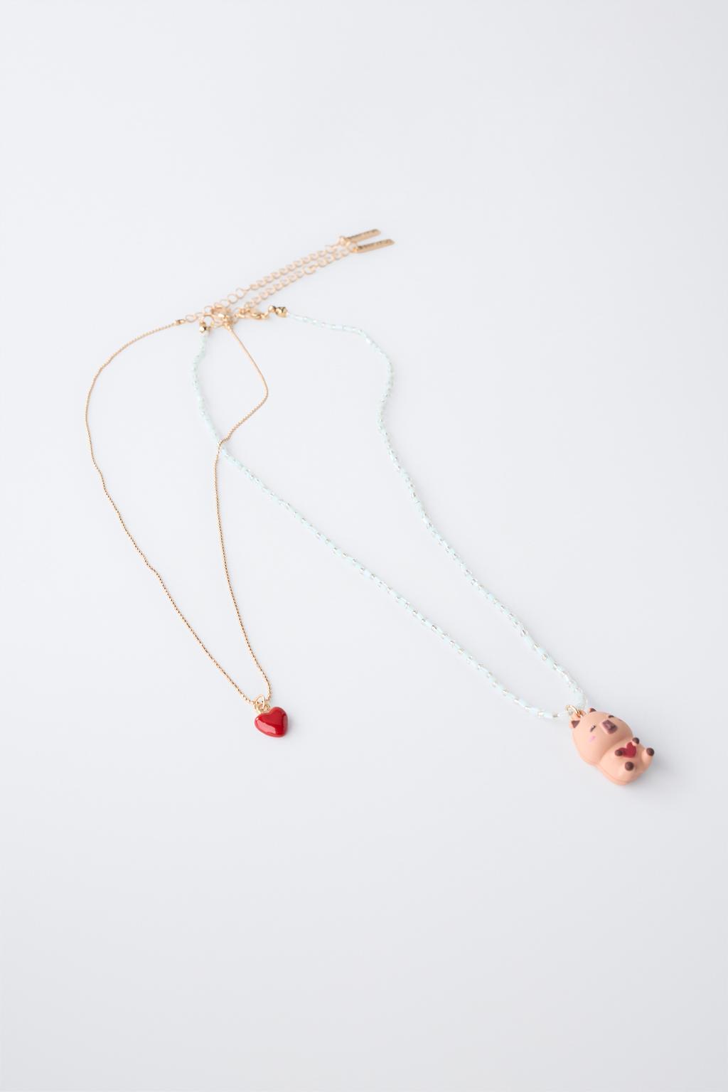 НАБОР ИЗ ДВУХ ОЖЕРЕЛИЙ С БУСИНАМИ «КАПИБАРА КАПИФАН» ©