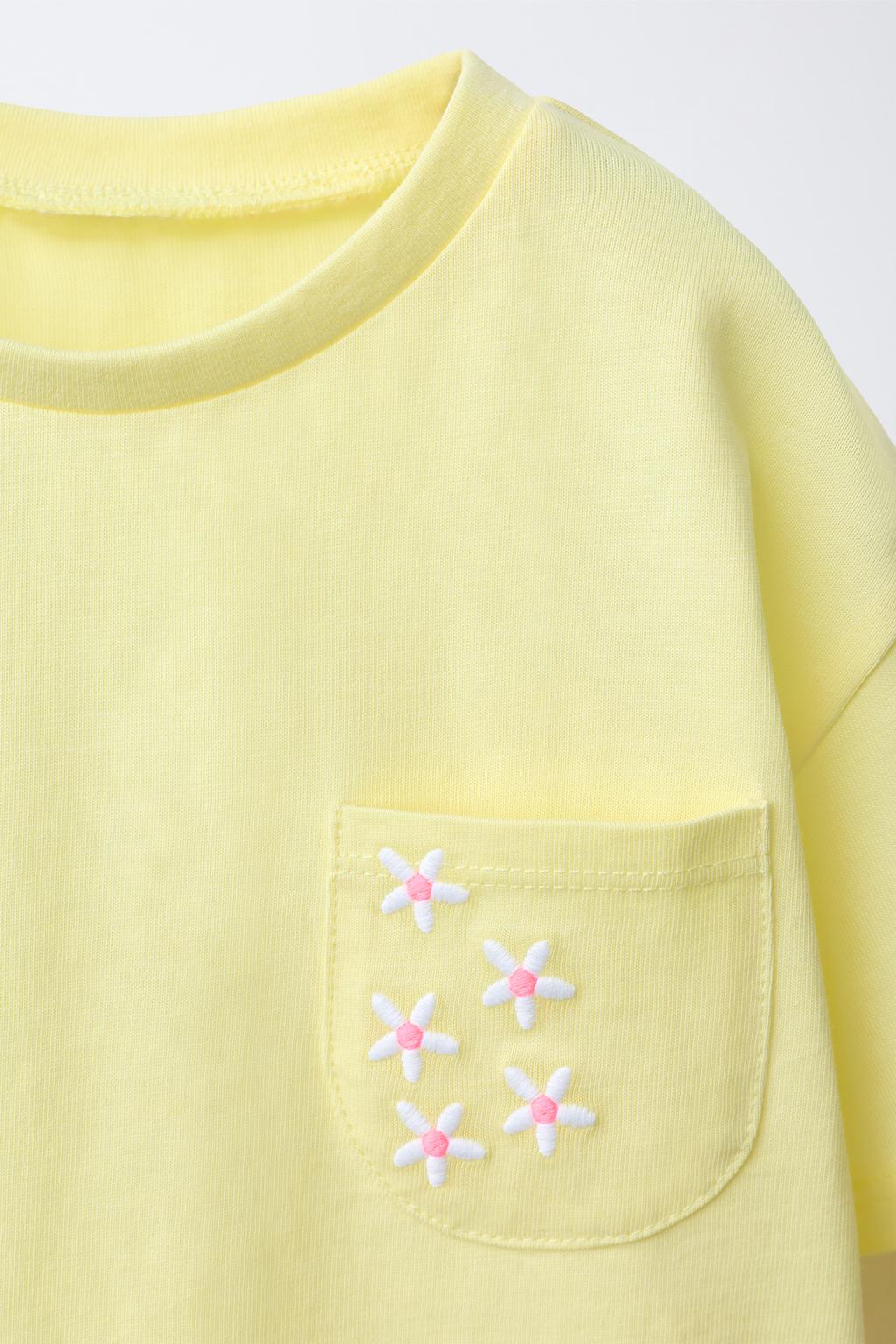 ФУТБОЛКА С КАРМАНОМ И ВЫШИВКОЙ