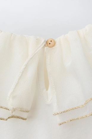 Боди с двойным воротником из тюля- Заказать в России