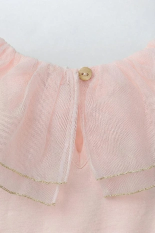 Боди с двойным тюлевым воротником- Заказать в России