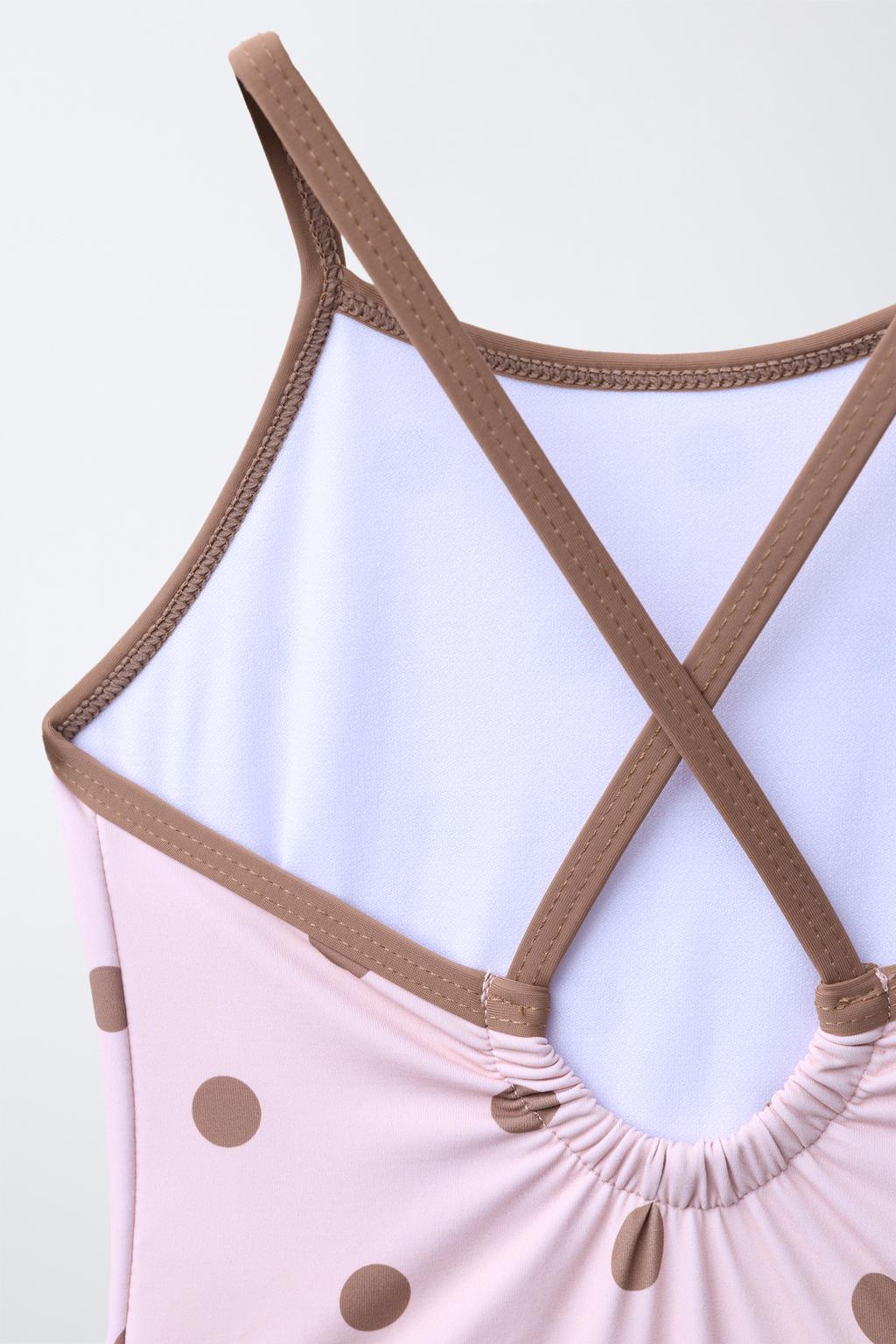 2-6 ЛЕТ/КУПАЛЬНИК В ГОРОШЕК С КОНТРАСТНЫМИ ДЕТАЛЯМИ