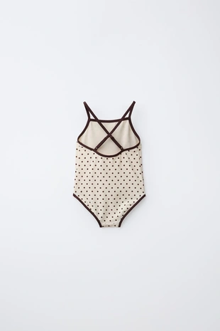 2-6 лет/купальник с текстурой и горошком- Заказать в России