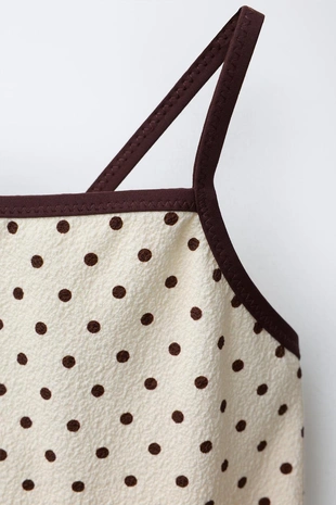 2-6 лет/купальник с текстурой и горошком- Заказать в России