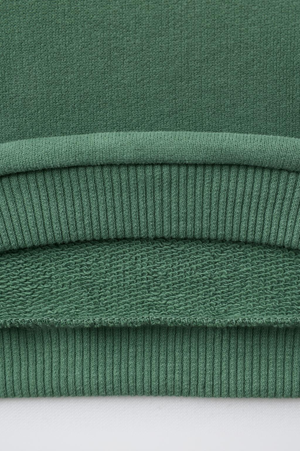 ТОЛСТОВКА С ПРИНТОМ В ВИДЕ ТРЕХЛИСТНИКА И ВЫШИТОЙ НАДПИСЬЮ