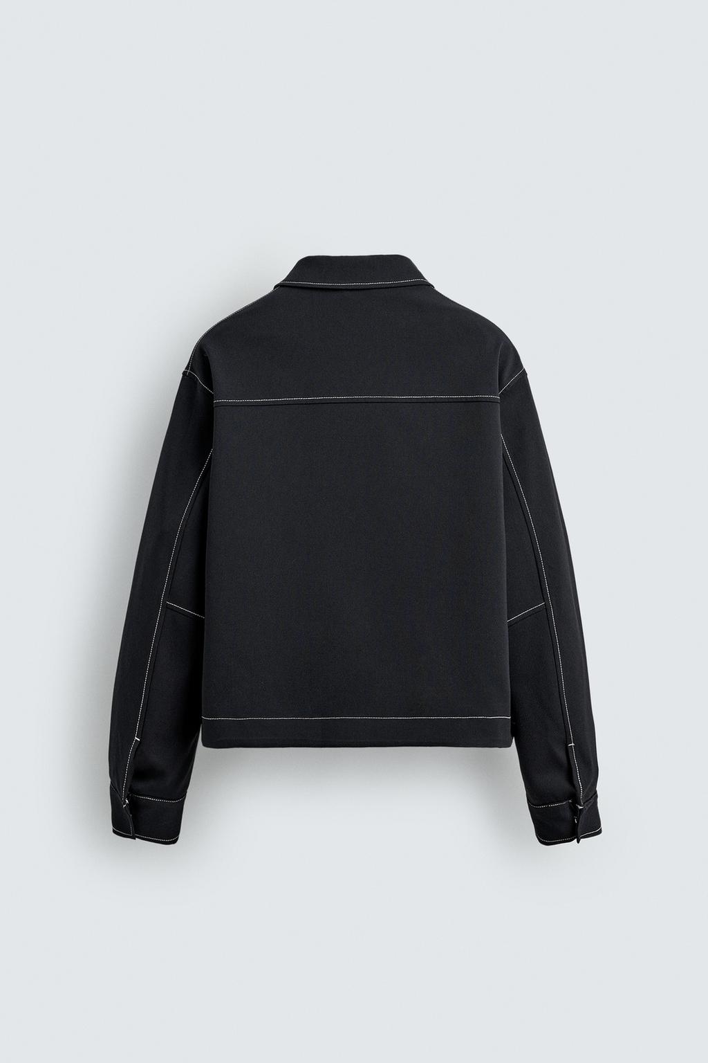 КУРТКА-РУБАШКА С КОНТРАСТНОЙ ОТСТРОЧКОЙ