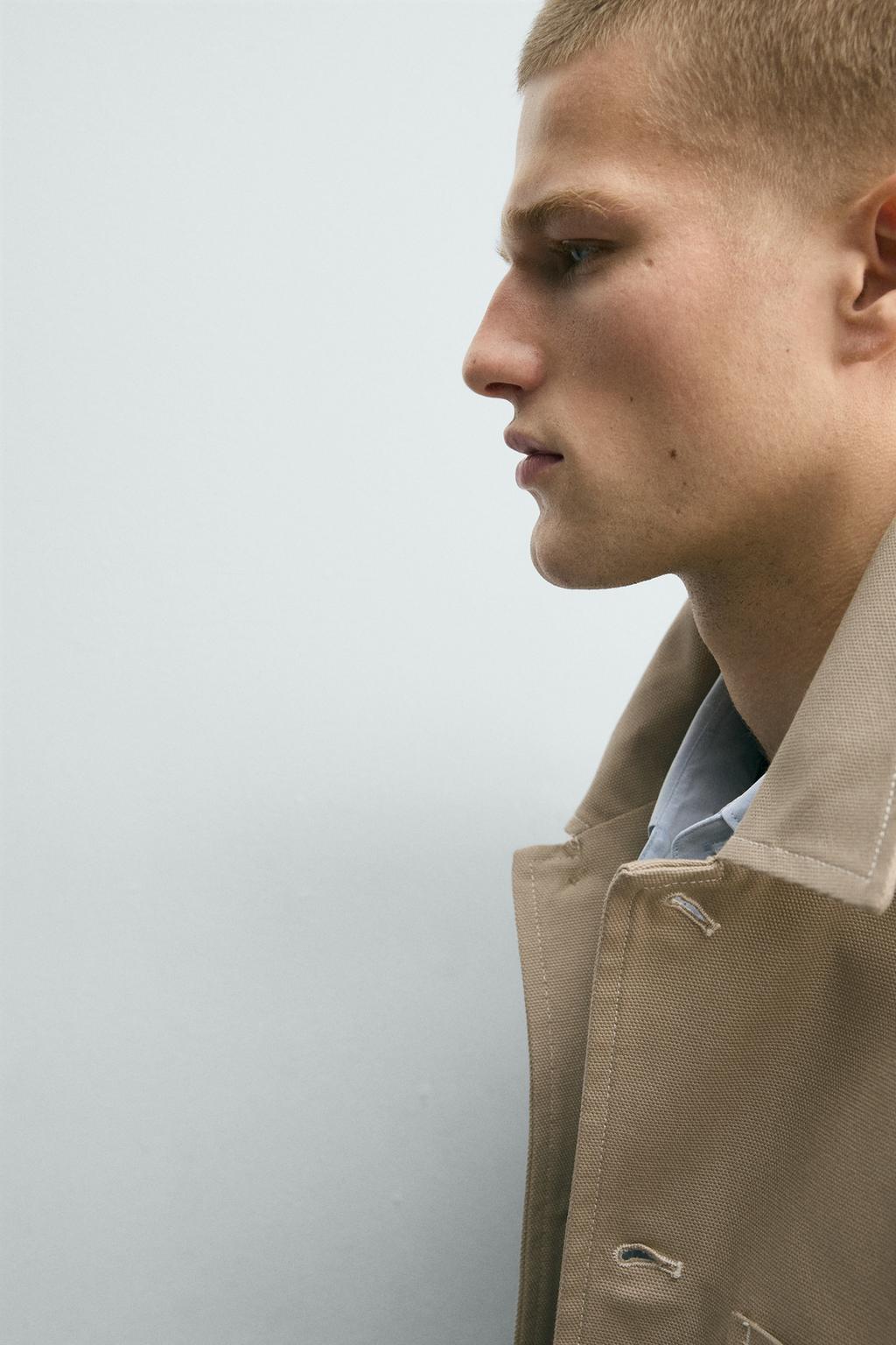 КУРТКА-РУБАШКА ИЗ РЕЛЬЕФНОЙ ТКАНИ С КОНТРАСТНОЙ ОТСТРОЧКОЙ