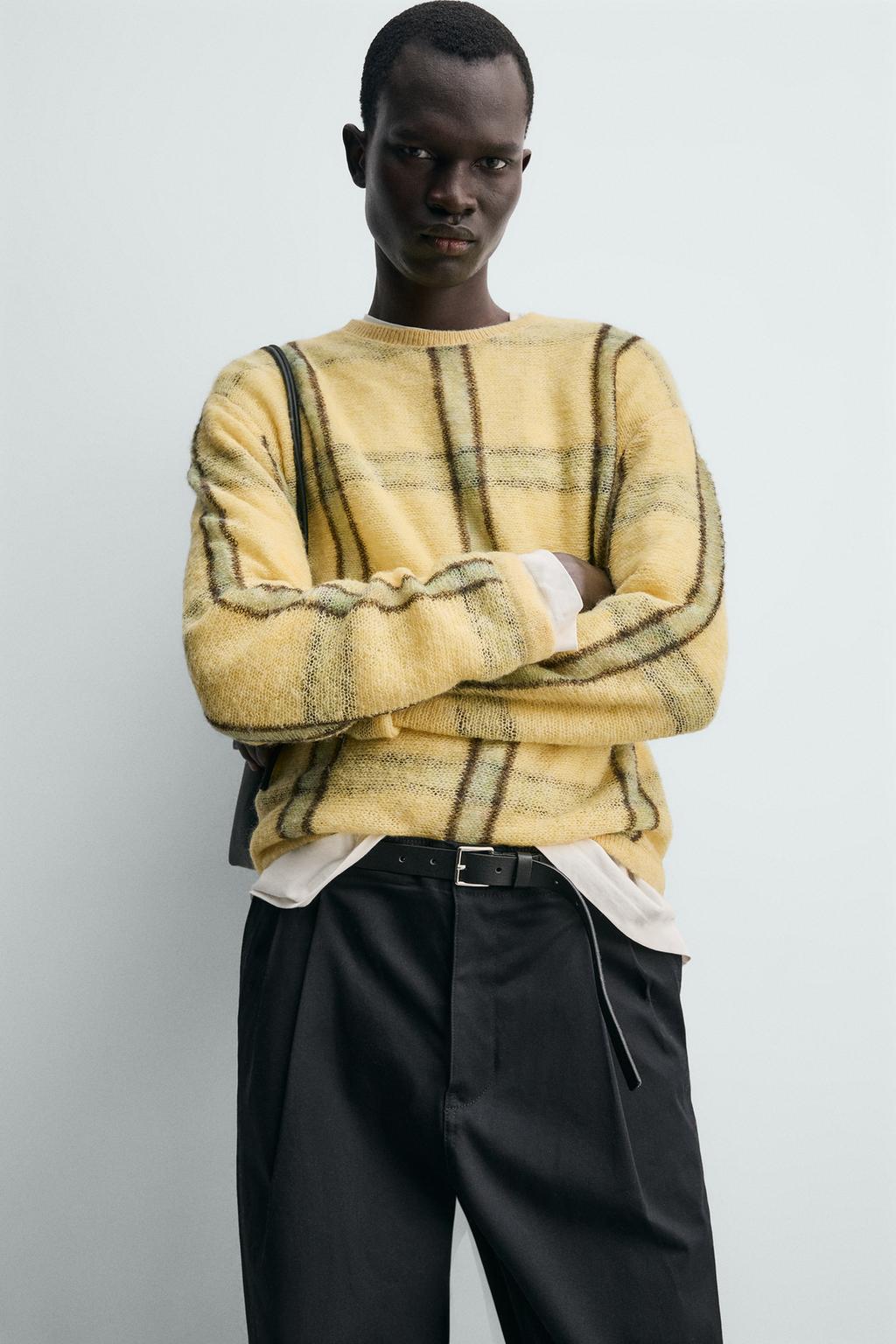 ЖАККАРДОВЫЙ СВИТЕР СВОБОДНОГО КРОЯ В ПОЛОСКУ