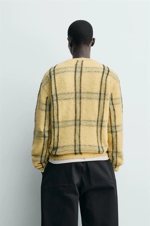 Жаккардовый свитер свободного кроя в полоску- Заказать в России