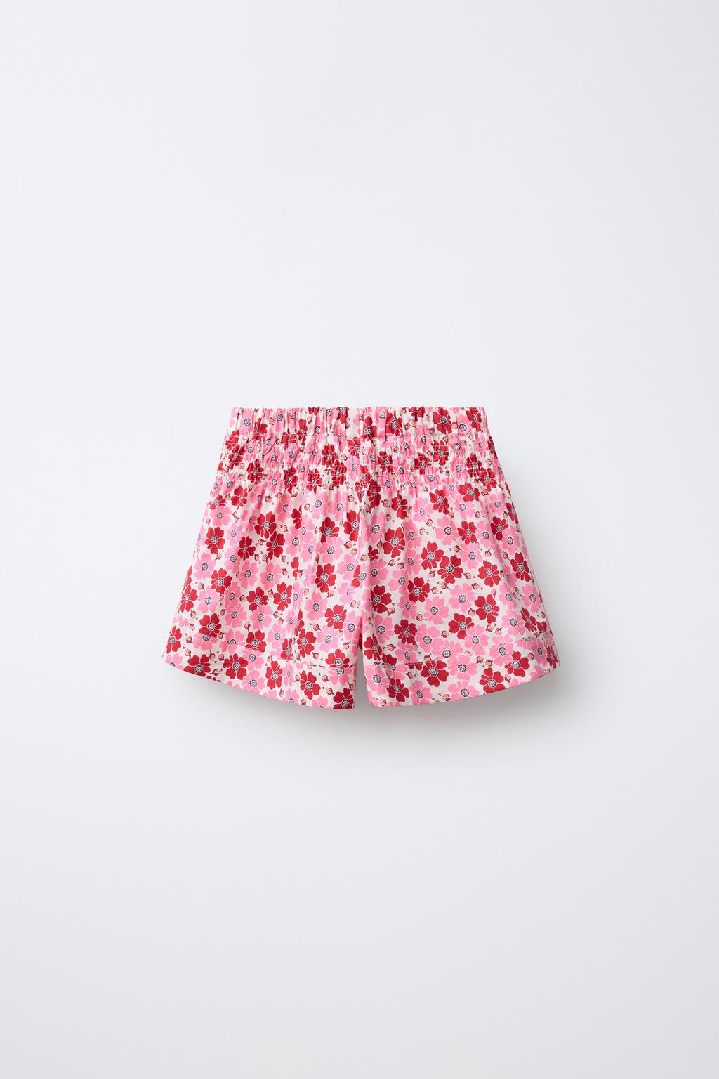 БЕРМУДЫ ИЗ ПОПЛИНА С ЦВЕТОЧНЫМ ПРИНТОМ