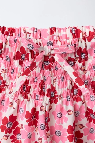 Бермуды из поплина с цветочным принтом- Заказать в России