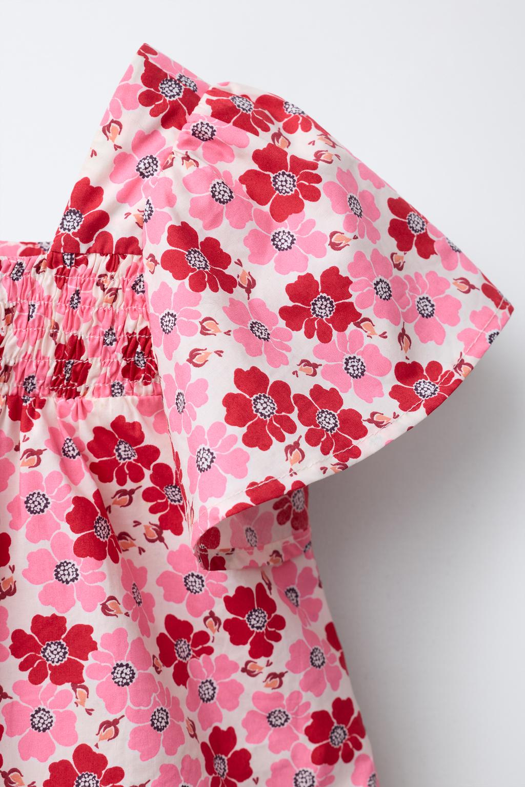 ТОП ИЗ ПОПЛИНА С ЦВЕТОЧНЫМ ПРИНТОМ