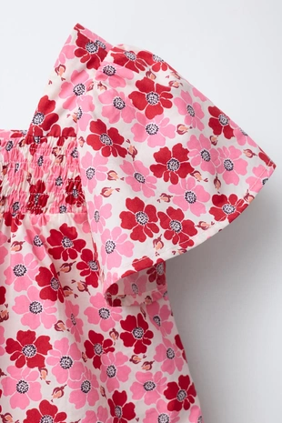 Топ из поплина с цветочным принтом- Заказать в России