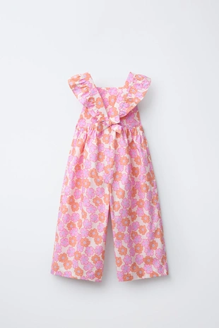 Длинный комбинезон с цветочным принтом- Заказать в России