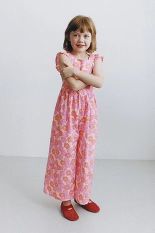 Длинный комбинезон с цветочным принтом- Заказать в России