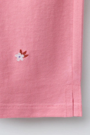 Брюки-кюлоты с вышивкой цветов- Заказать в России