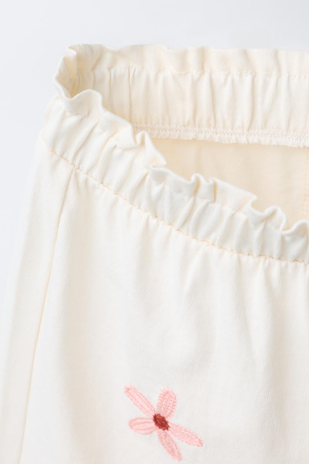 БРЮКИ-КЮЛОТЫ С ВЫШИВКОЙ ЦВЕТОВ