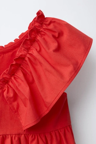 Платье объемного кроя из поплина- Заказать в России