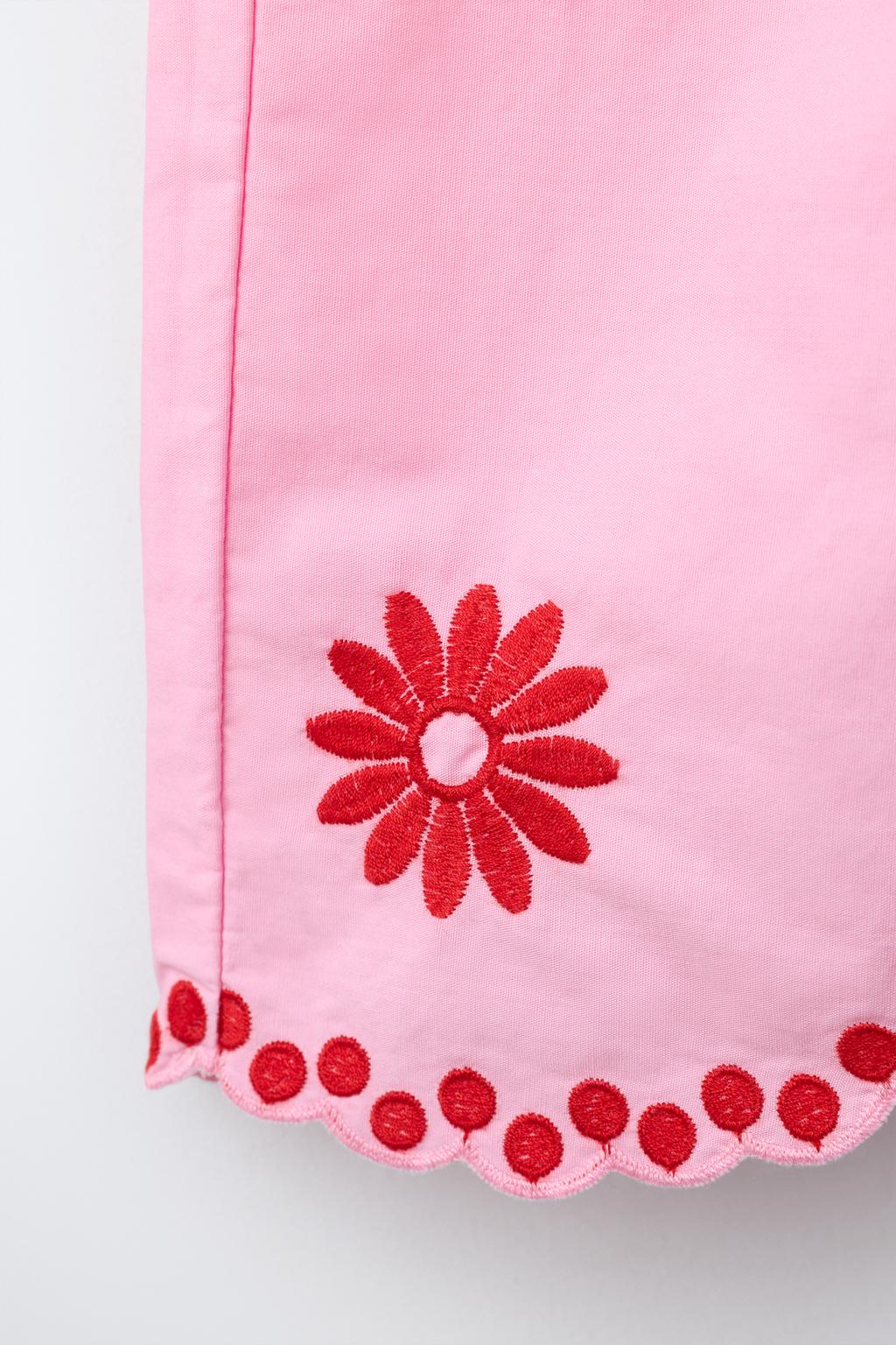 БРЮКИ-КЮЛОТЫ С ВЫШИВКОЙ