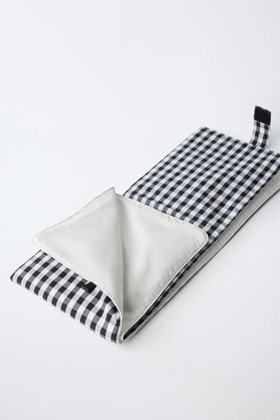 Black | 1585/730/800 - Zara Подстилка для смены памперса с клетчатым принтом