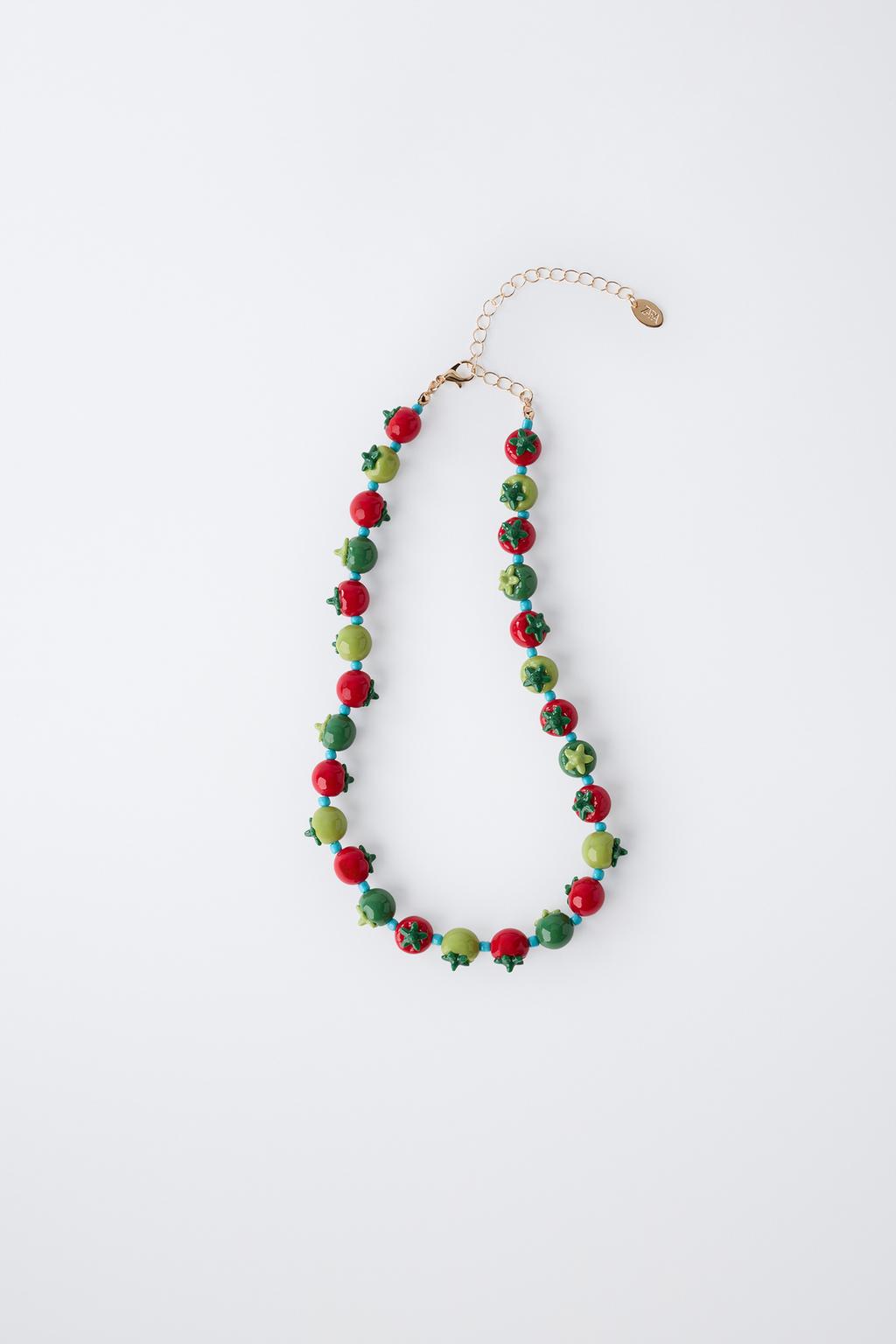 ОЖЕРЕЛЬЕ ИЗ БУСИН «ТОМАТЫ»