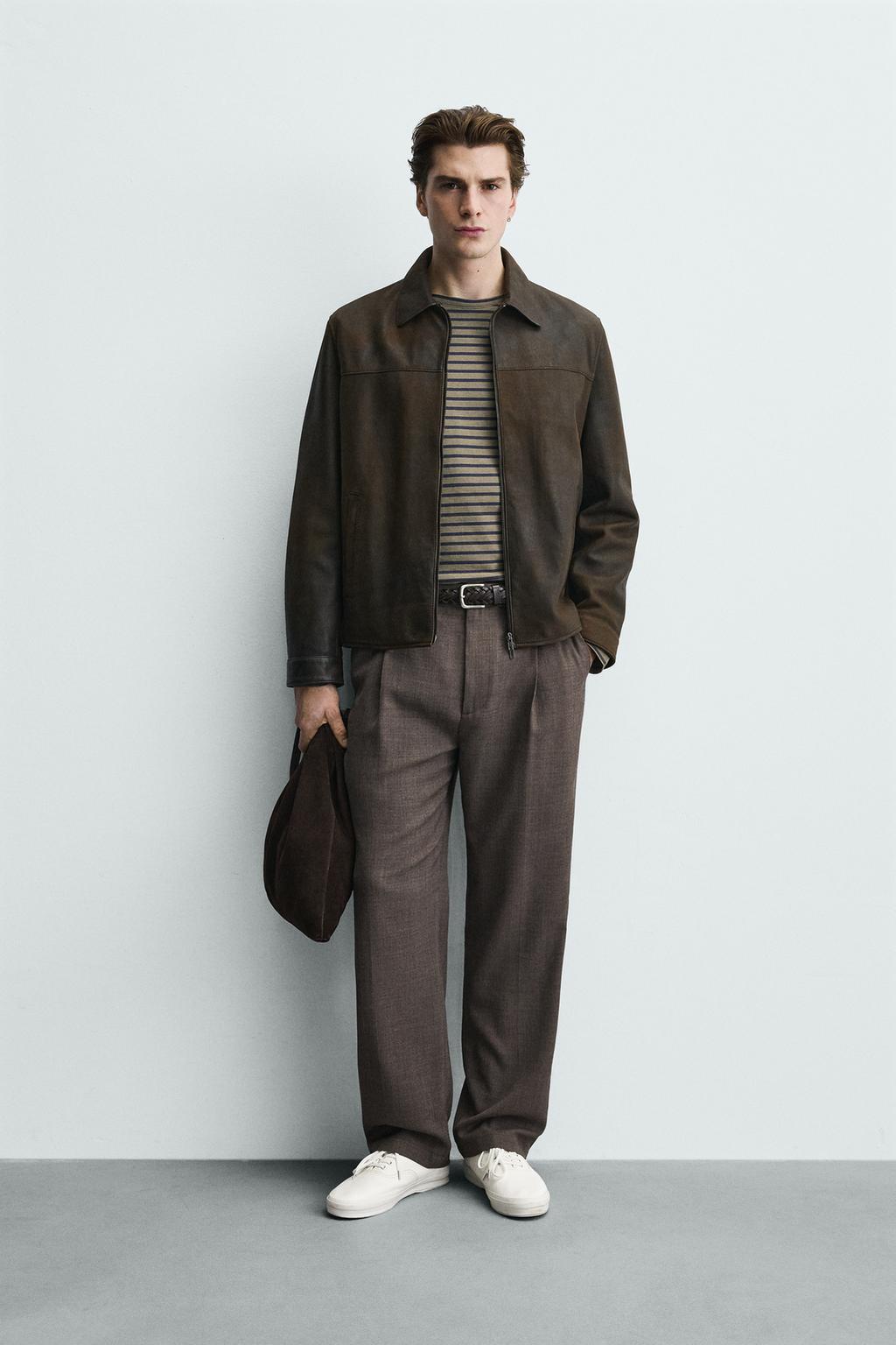 КОЖАНАЯ КУРТКА В ВИНТАЖНОМ СТИЛЕ