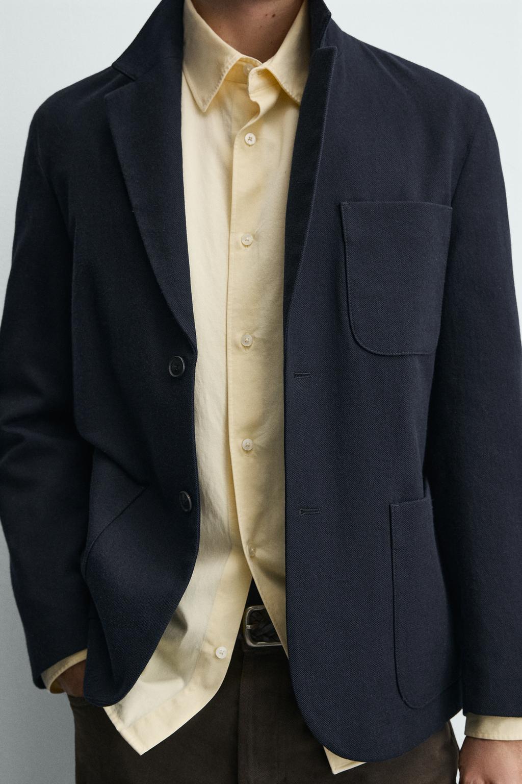 Пиджак из шерстяной смеси с карманами