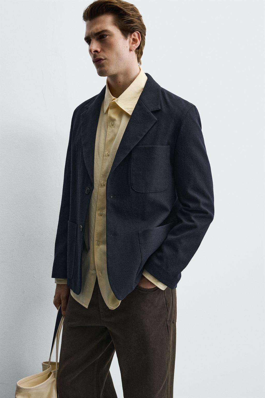 Пиджак из шерстяной смеси с карманами