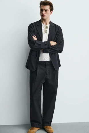 Пиджак свободного кроя из шерстяной смеси- Заказать в России