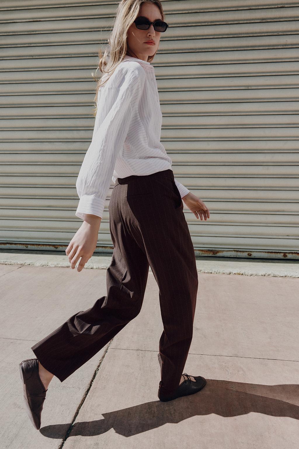 ШИРОКИЕ БРЮКИ С ДВОЙНЫМ ПОЯСОМ