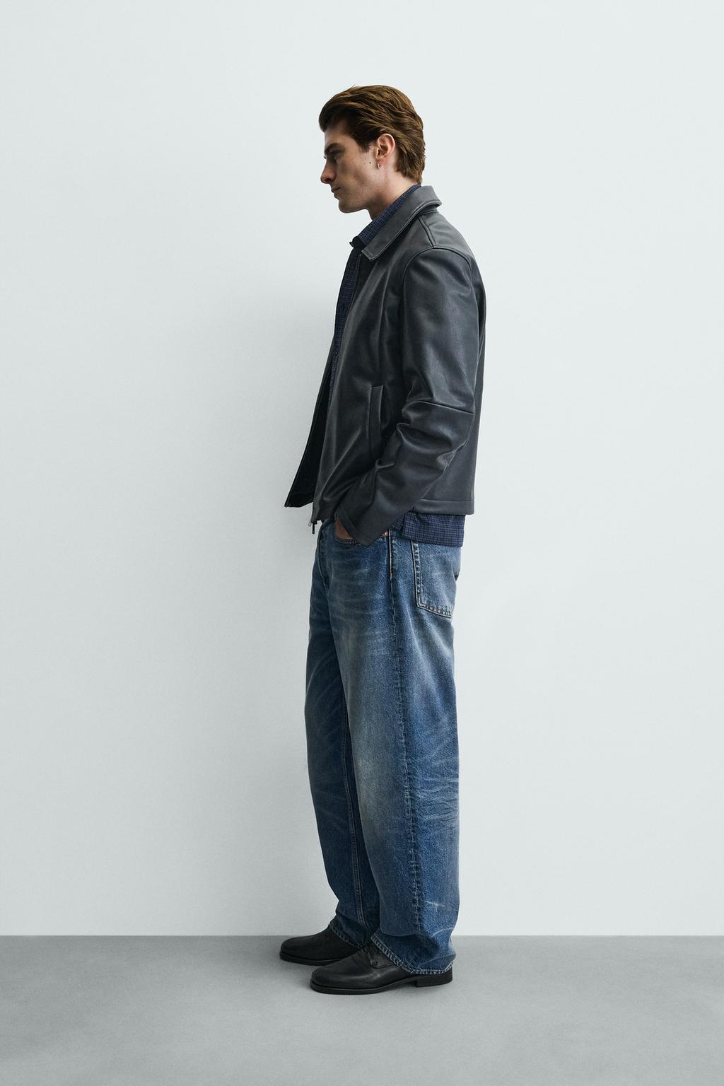 КУРТКА КЛАССИЧЕСКОГО КРОЯ ИЗ ИСКУССТВЕННОЙ КОЖИ