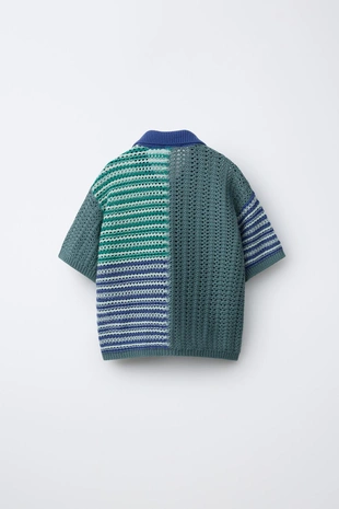 Рубашка из кружева кроше со звездами- Заказать в России