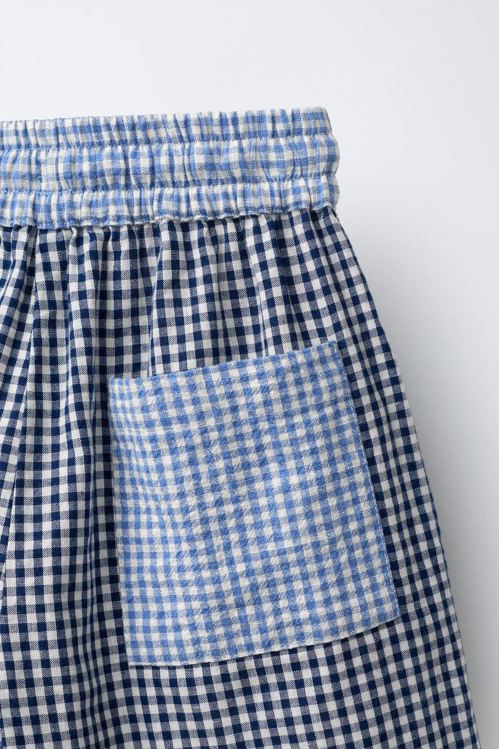 БЕРМУДЫ С УЗОРОМ «ПЭЧВОРК» И КЛЕТКОЙ «ВИШИ»