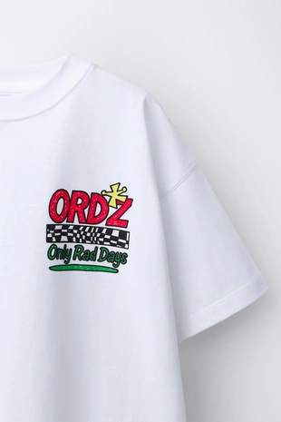 White | 6208/635/250 - Zara Футболка с логотипом