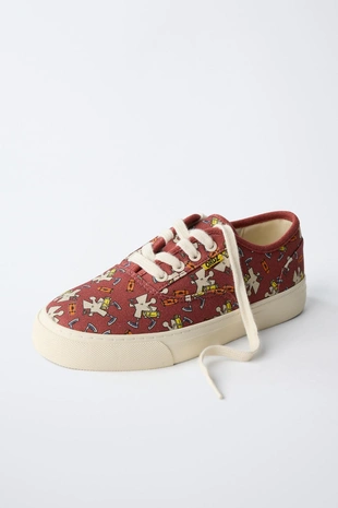 Red | 4472/730/600 - Zara Кроссовки со шнуровкой