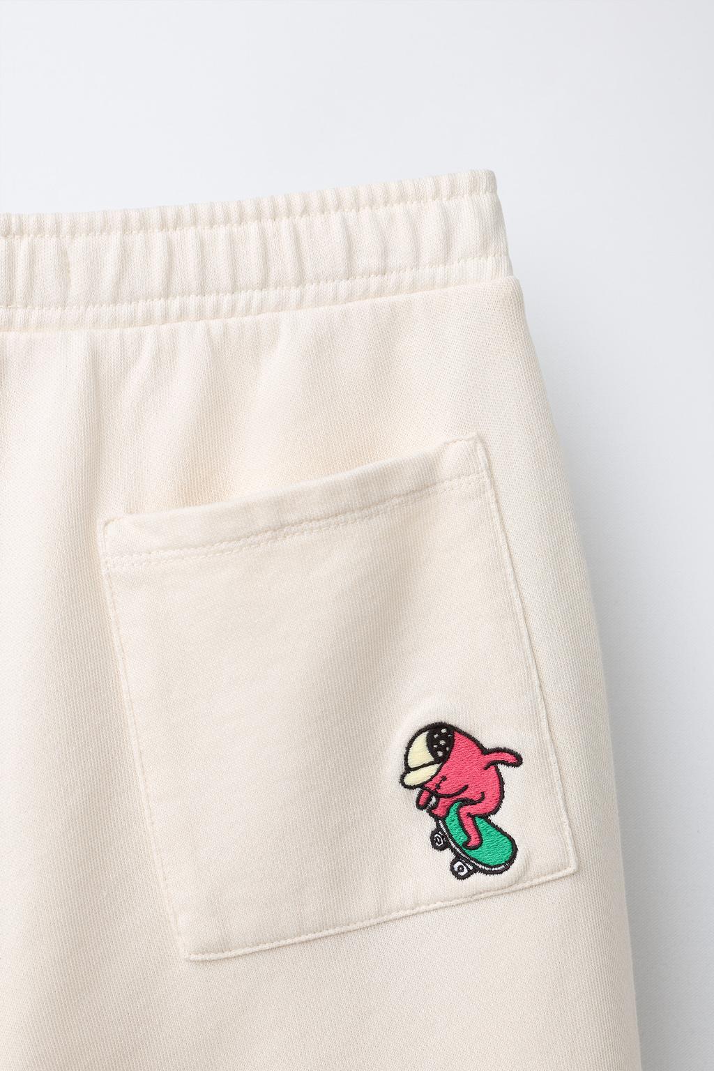 БРЮКИ BARREL ИЗ ФУТЕРА С ЛОГОТИПОМ