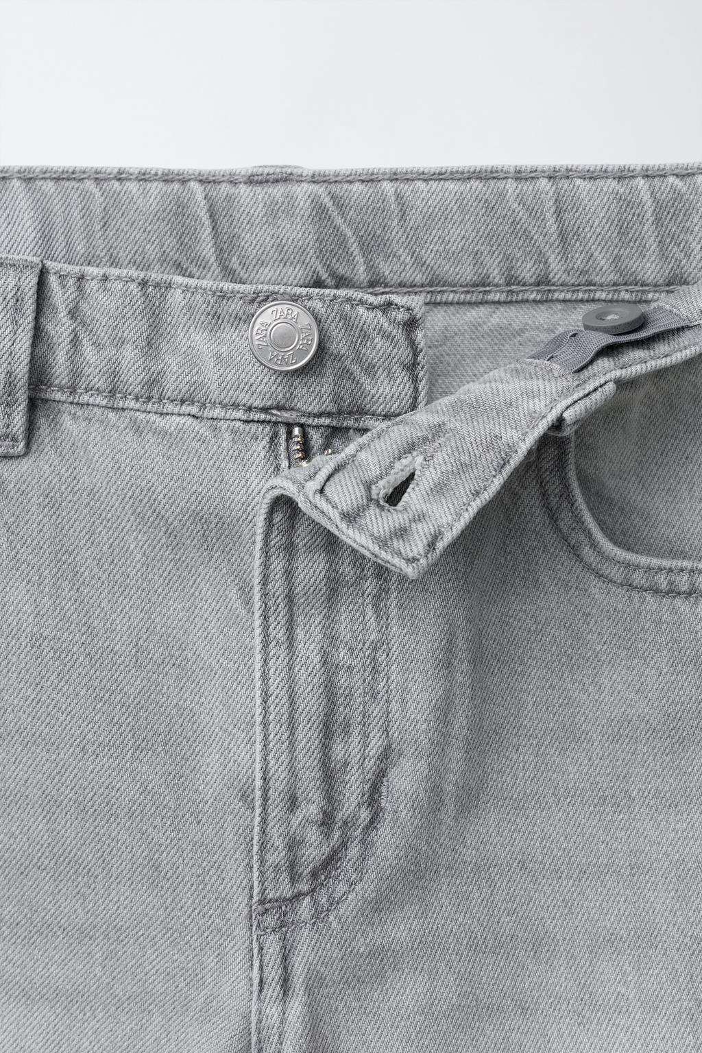 ДЖИНСЫ WIDE LEG С ВЫШИТЫМ ТЕКСТОМ