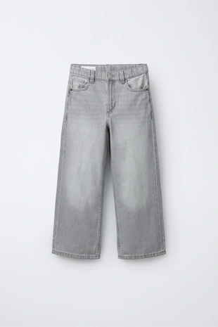 Джинсы WIDE LEG с вышитым текстом