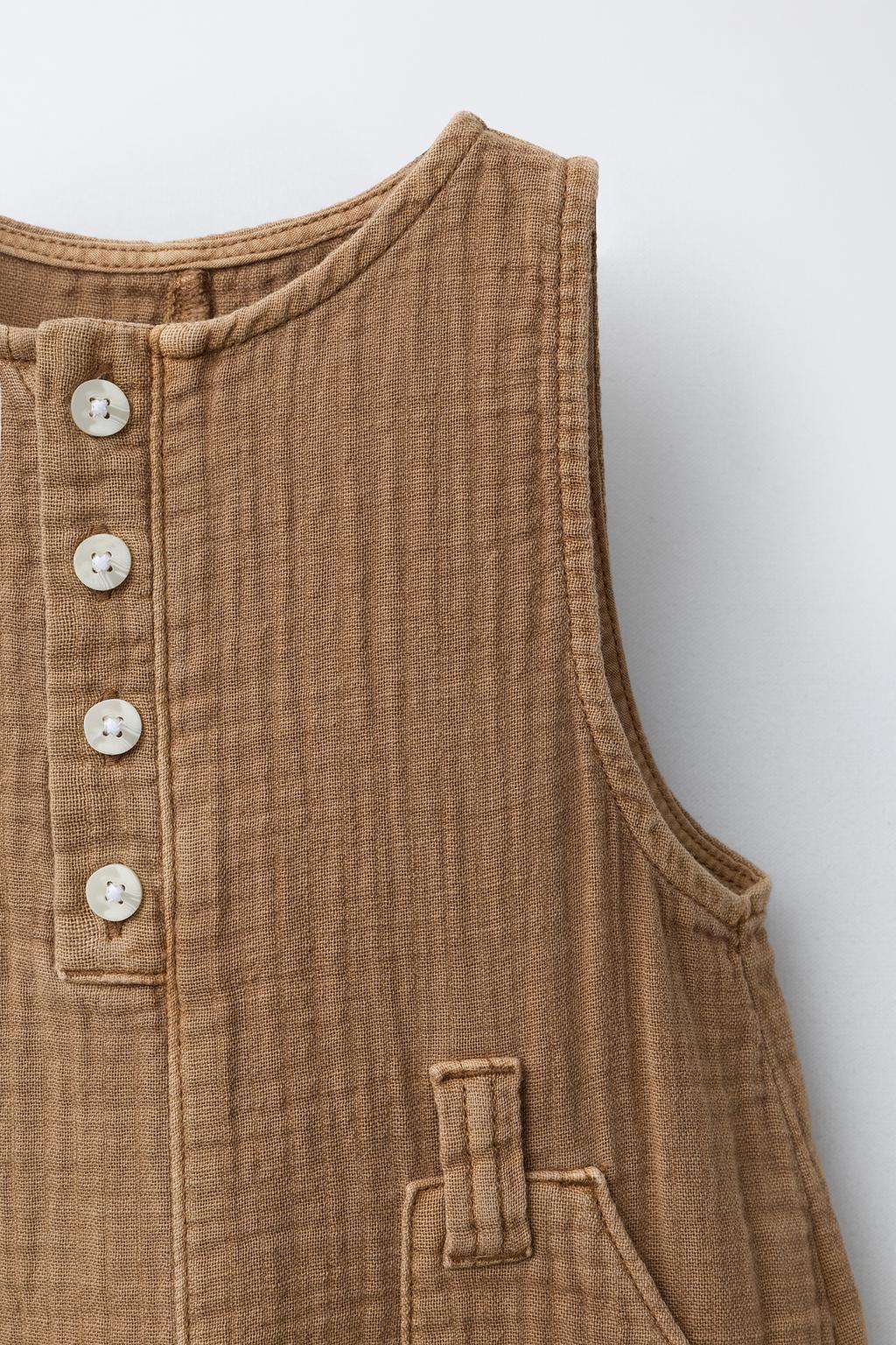 ДЛИННЫЙ КОМБИНЕЗОН В ДЕРЕВЕНСКОМ СТИЛЕ С НАШИВКАМИ