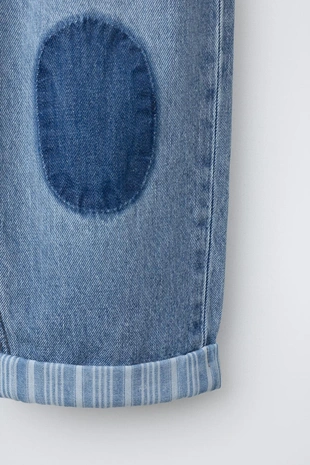 Джинсы BAGGY с наколенниками- Заказать в России