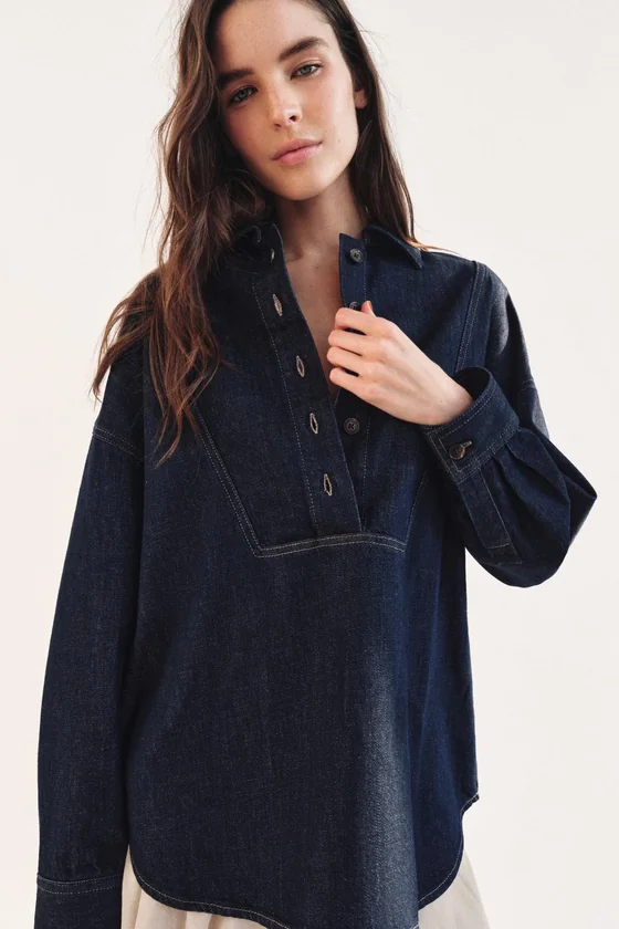 ДЖИНСОВАЯ РУБАШКА коллекция Zara «ZW»