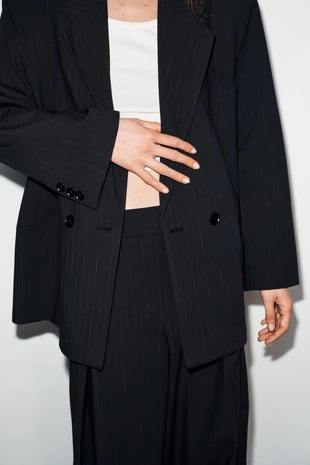 Блейзер OVERSIZE в тонкую полоску- Заказать в России