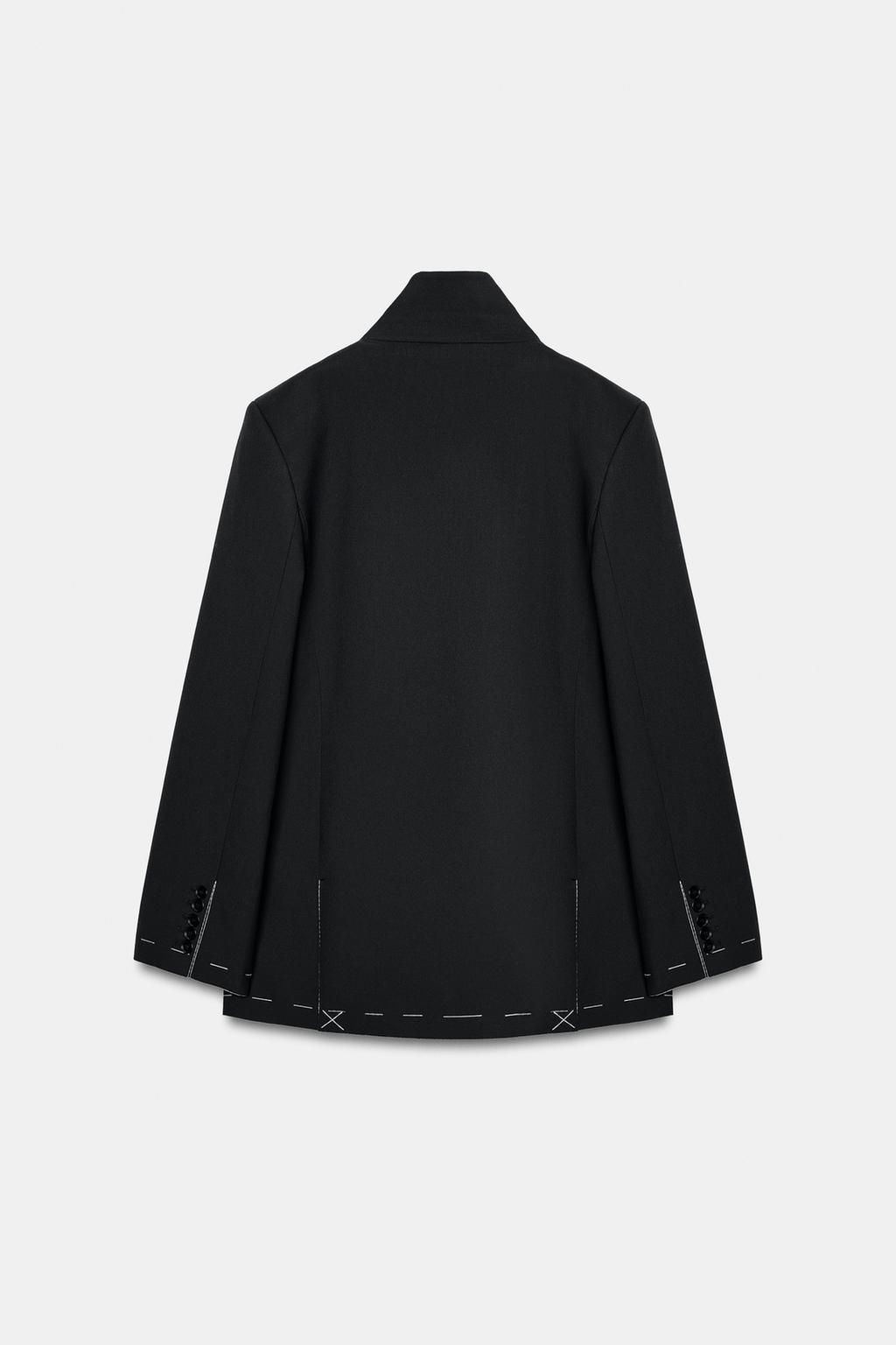 БЛЕЙЗЕР ОВЕРСАЙЗ С ОТДЕЛОЧНОЙ СТРОЧКОЙ